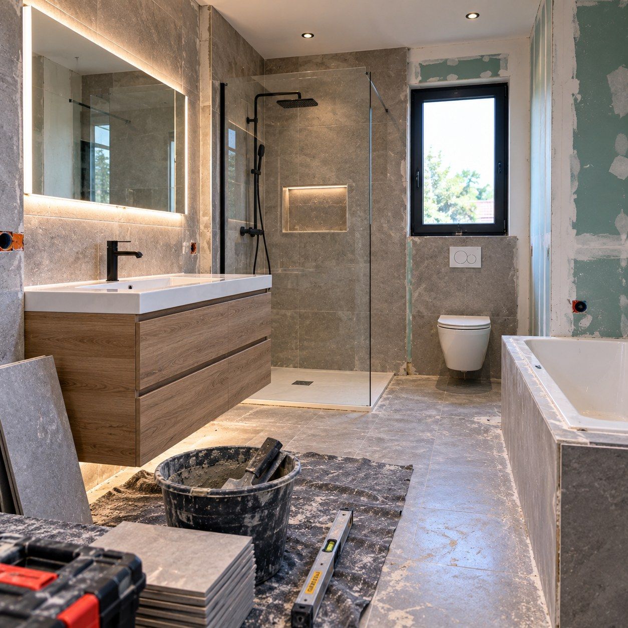 Adam Khalid Fikri, rénovation de salle de bain à Cergy